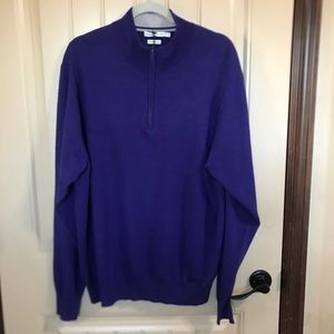 Peter Millar 1/4 zip sweater 100% Italian Merino wool NWT
